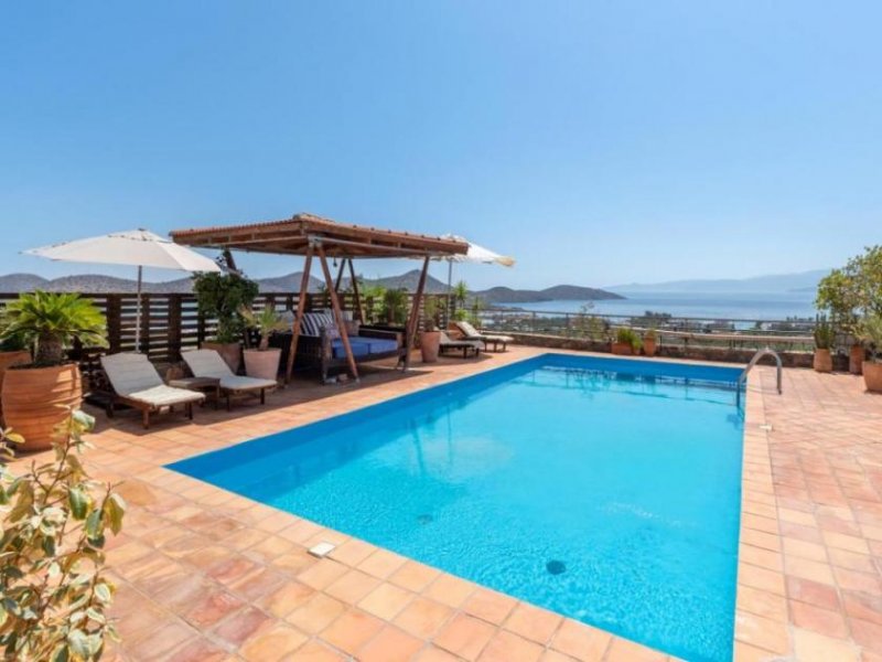 Schisma Eloundas MIT VIDEO! Kreta, Elounda: Villa mit Pool und atemberaubendem Meerblick auf die Bucht zu verkaufen Haus kaufen